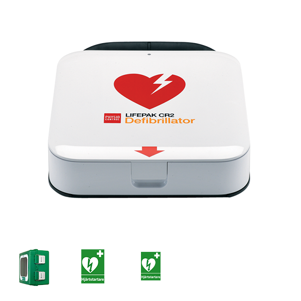 Hjärtstartarpaket Lifepak CR2 med POLAR värmeskåp (-45 C) , hjärtstartare & tillbehör av hög kvalité. Alltid med 1 års försäkring och 8 års garanti. 