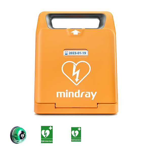 Hjärtstartarpaket Mindray Beneheart C1A med skåp, hjärtstartare & tillbehör av hög kvalité. Alltid med 1 års försäkring och 8 års garanti. 