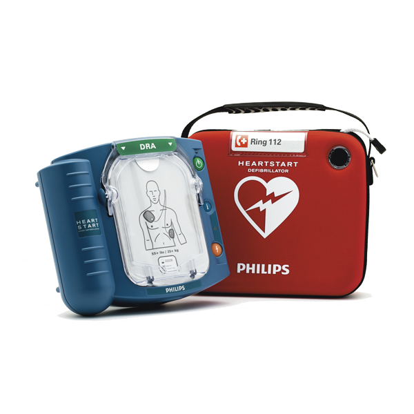 Philips Heartstart HS1 hjärtstartare inklusive standardväska.