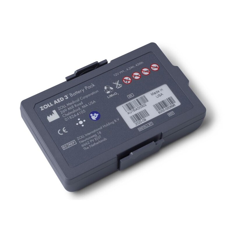 Batteri till Zoll AED 3, hjärtstartare & tillbehör av hög kvalité. Alltid med 1 års försäkring och 8 års garanti. 