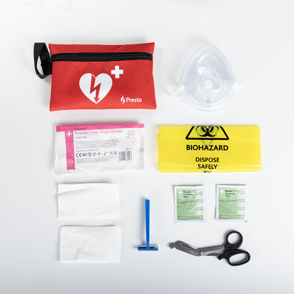 Responder kit rött, Presto, hjärtstartare och tillbehör. Alltid fraktfritt över 800 kr. 